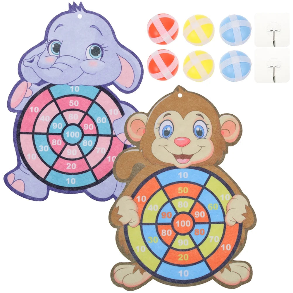 Kids Dart Board Game Sticky Balls Indoor Cartoon G445406