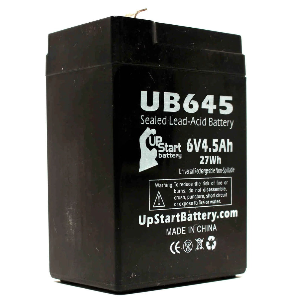 6V 4.5Ah Sealed Lead Acid Battery 4x Pack with Terminal Adapters W25329