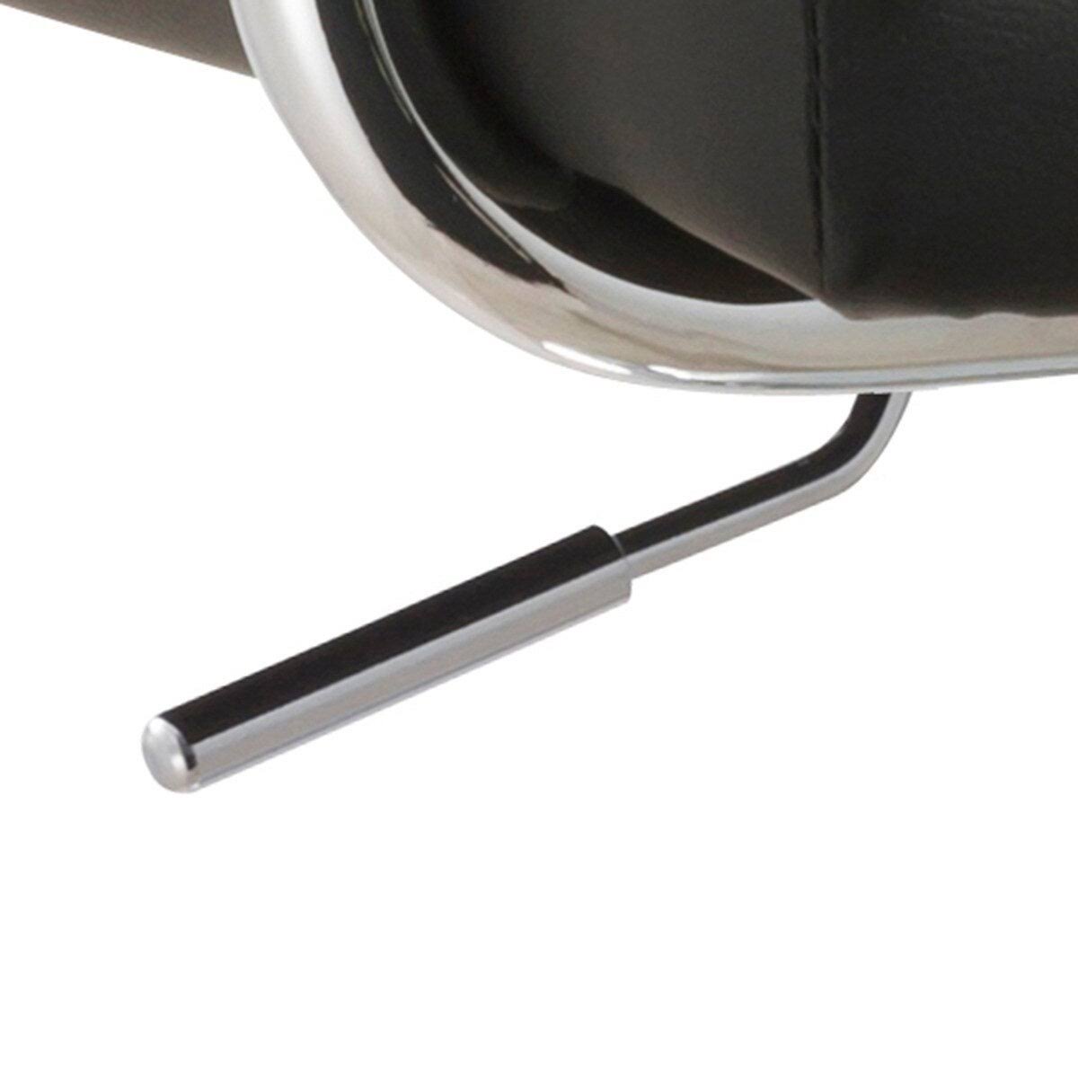 Black Faux Leather Swivel Barstools Set of 3 F84302