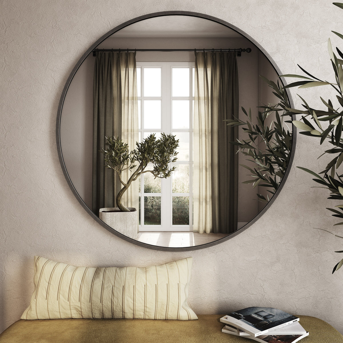 Round Wall Mirror J398