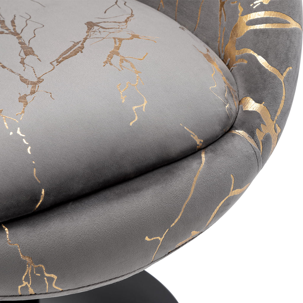Grey Bronzing Fabric Accent Chair L610