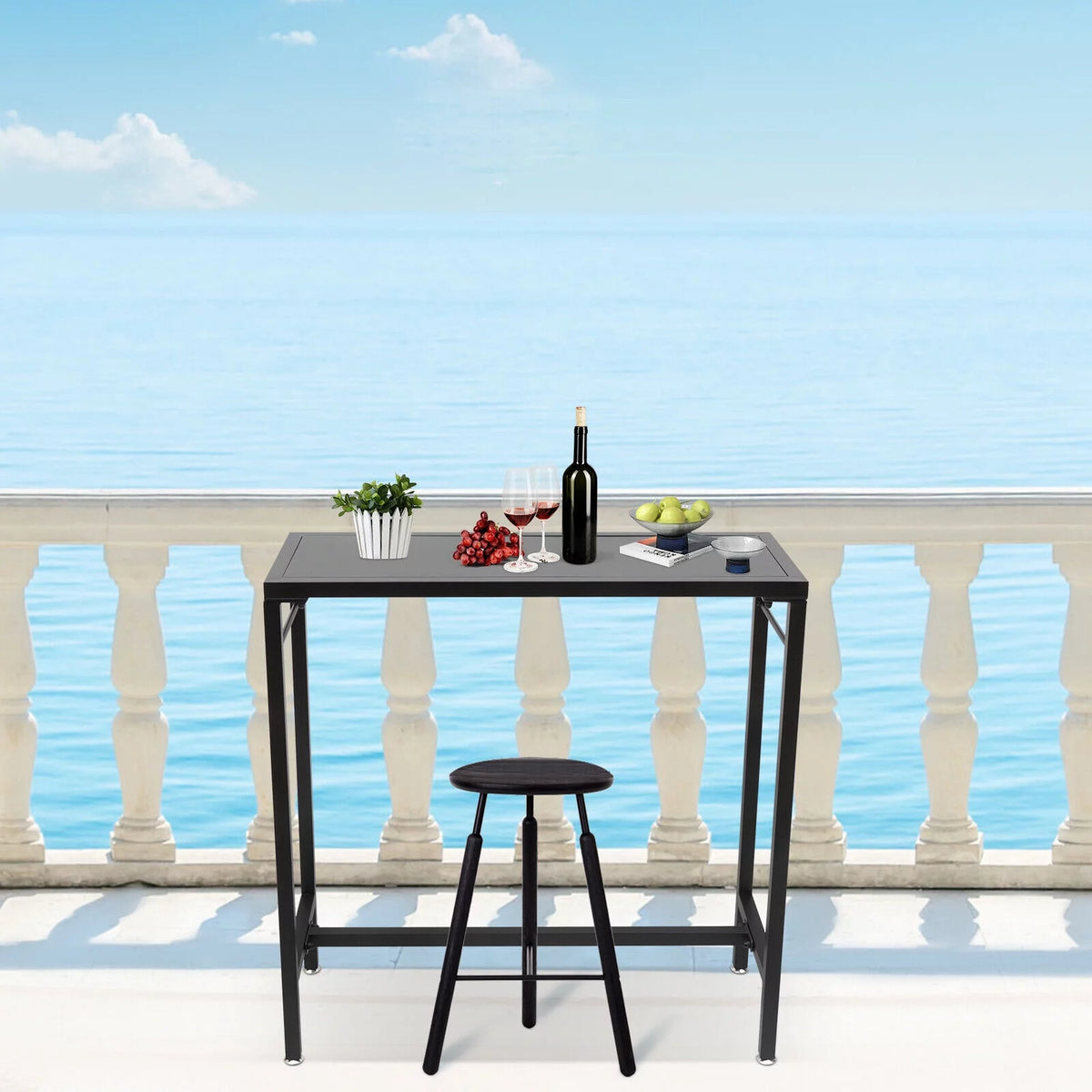 Black 47inch Bar Table J357