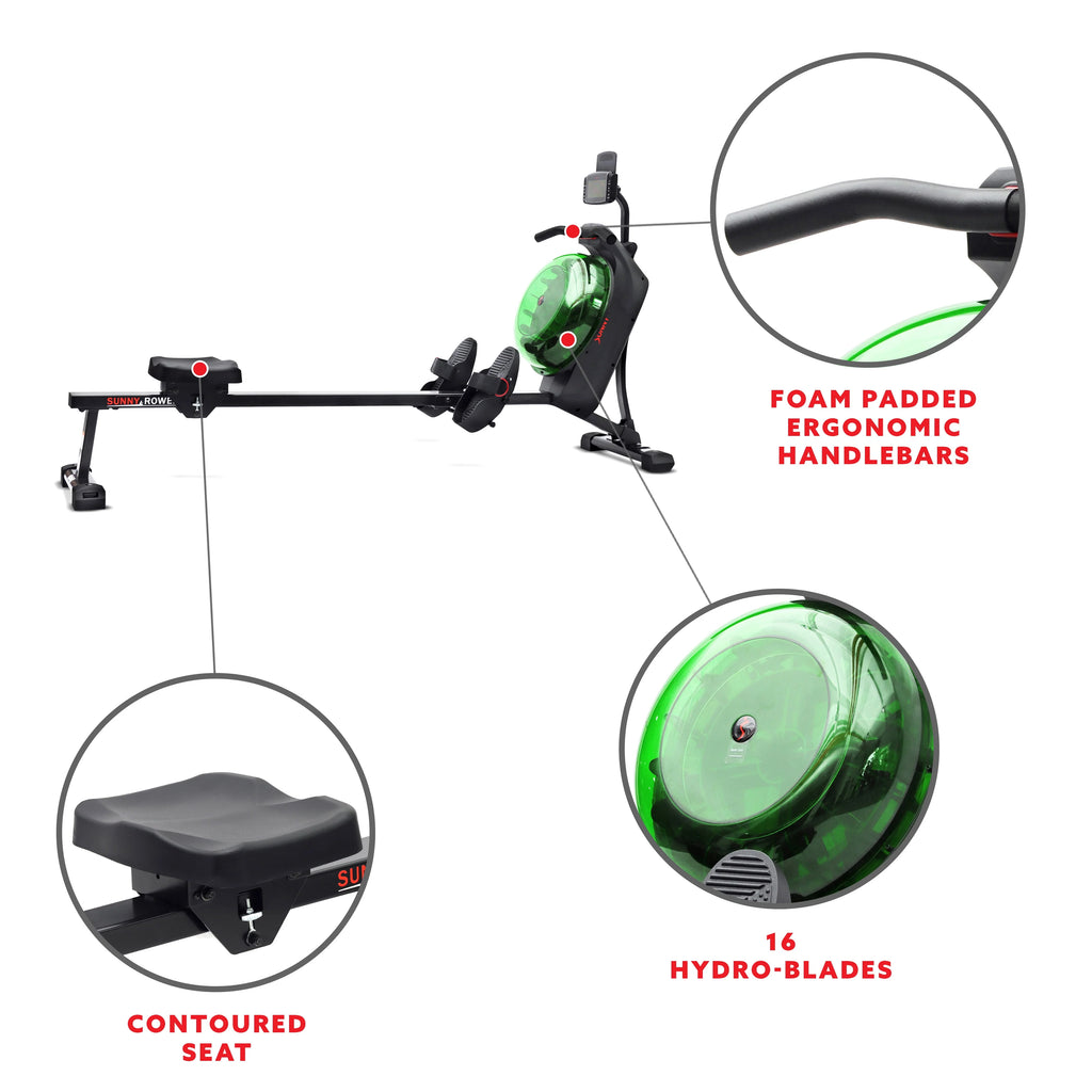 Black Magnetic Water Rowing Machine J98082
