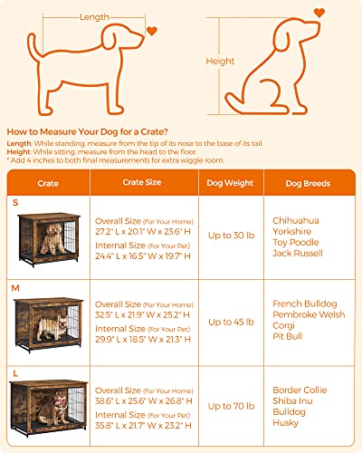 38.6" Heavy-Duty Dog Crate Furniture with Removable Tray I440973