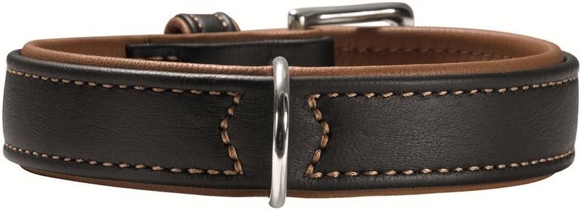 Black Cognac Leather Dog Collar H615267