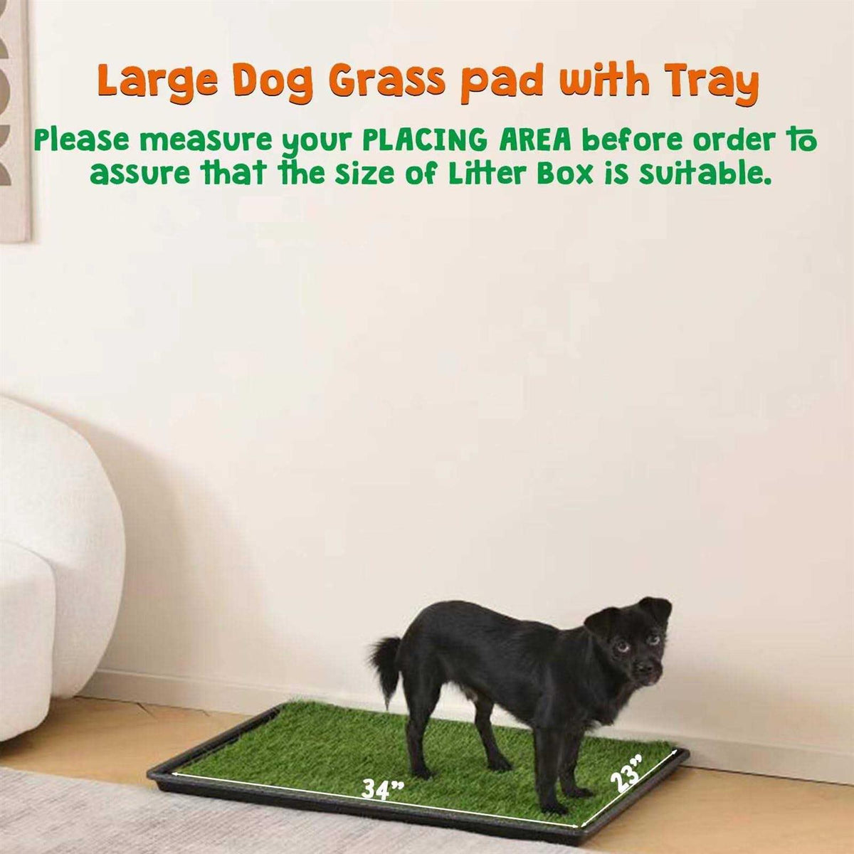 Large Dog Grass Pad with Tray V182675