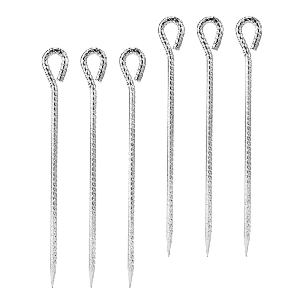 6 Pieces Tent Stakes Pegs with Hook 35CM H929674
