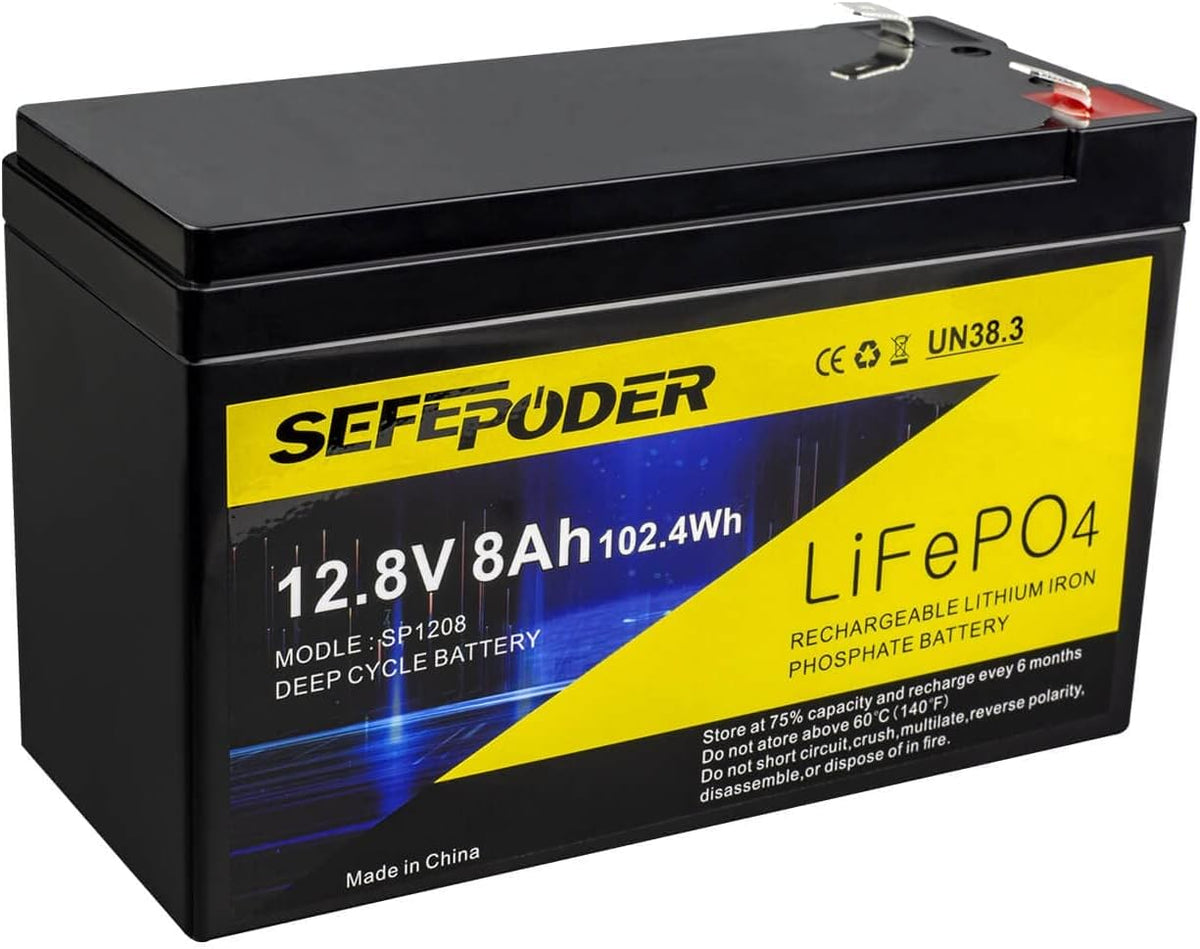 12V 12Ah LiFePO4 Deep Cycle Rechargeable Battery H84906