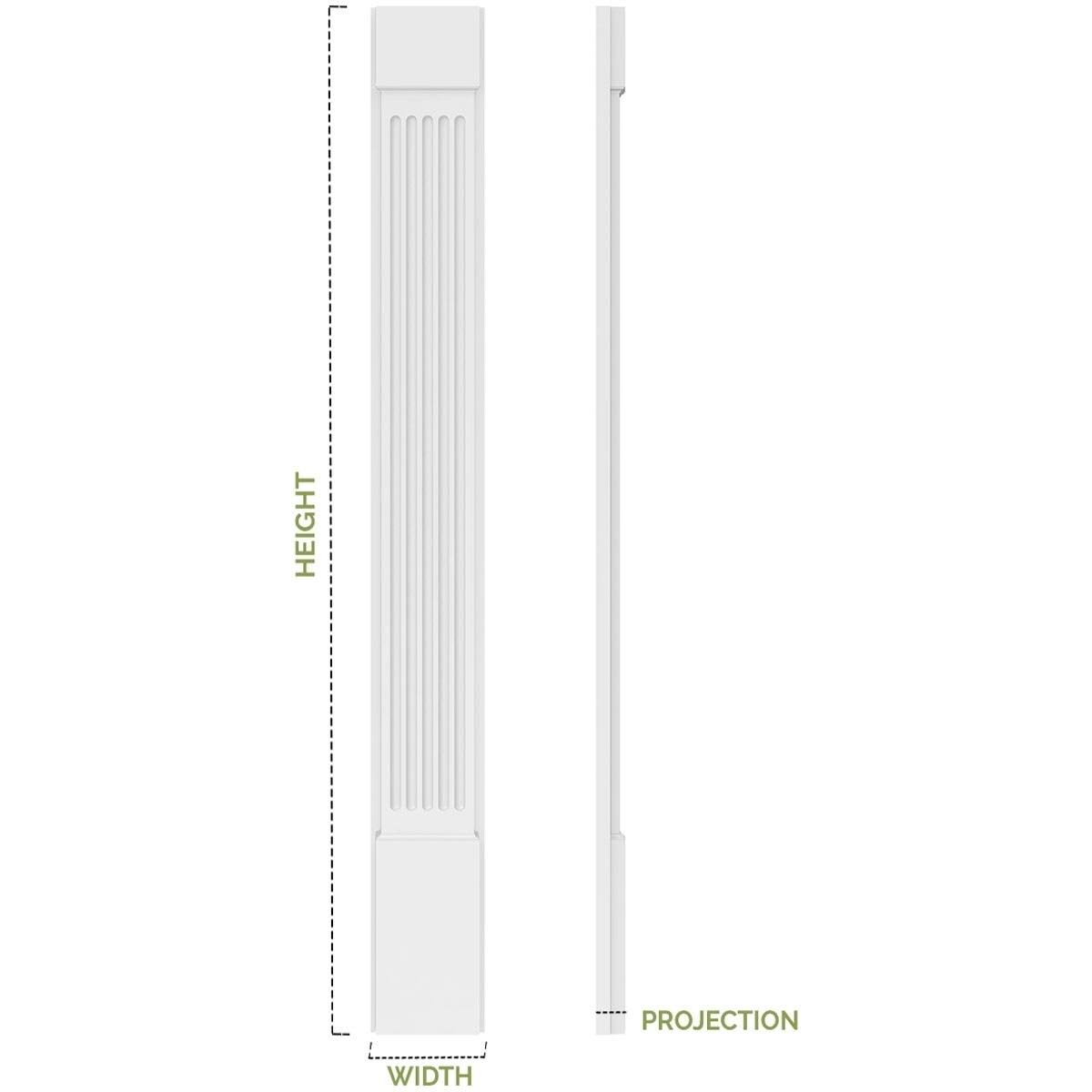 Plain PVC Pilaster with Decorative Capital & Base (Pair) Z4219