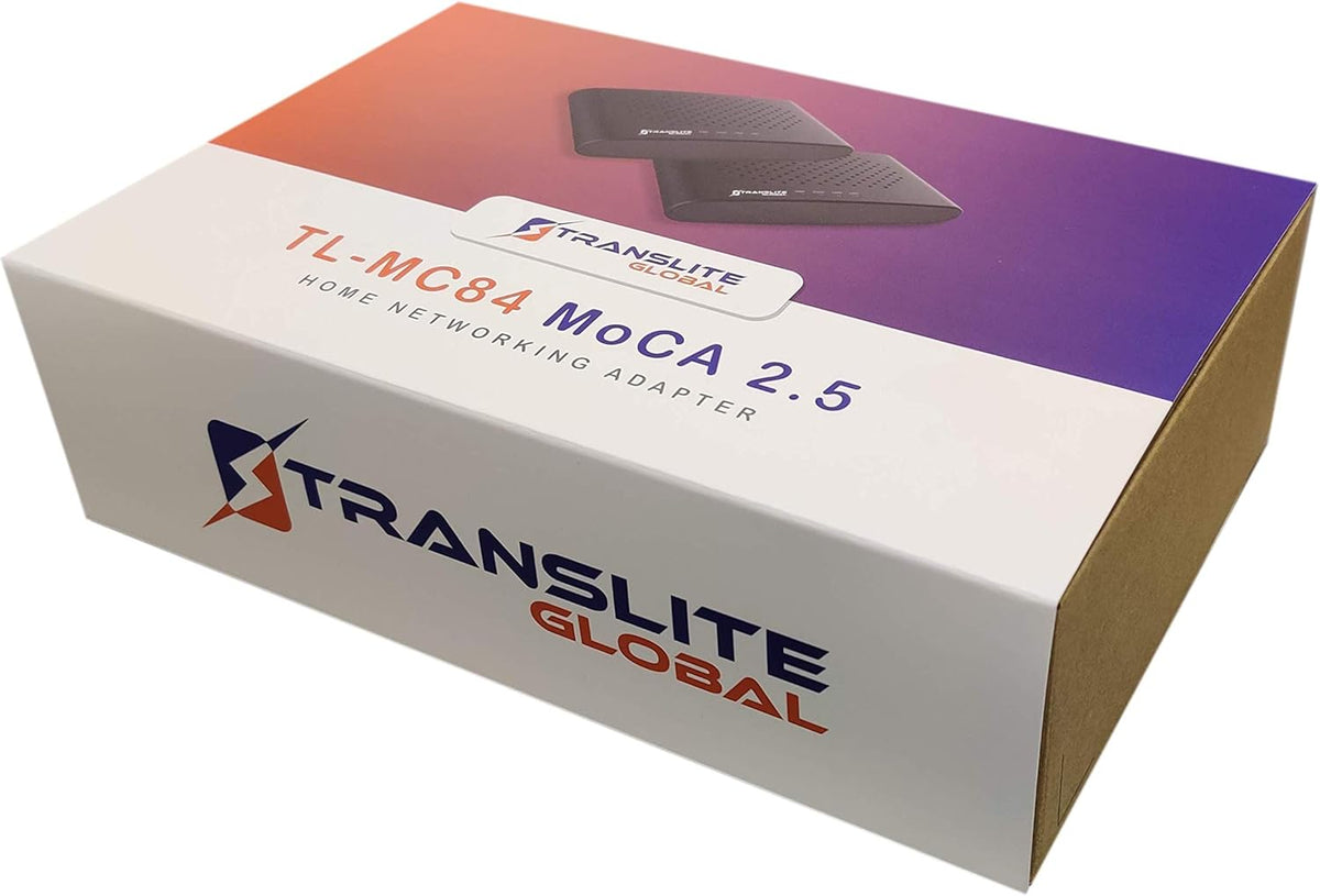 2 Pack MoCA 2.5 Adapter with 2 Gigabit Ethernet Ports Z936163