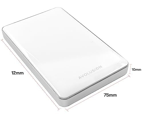 1TB USB 3.0 Portable External Hard Drive (White) E846