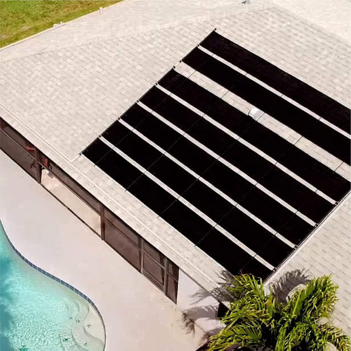 Solar Heater, Two 2’ x 20’ Panels (80 sq. ft.), for Inground Swimming Pools K2513