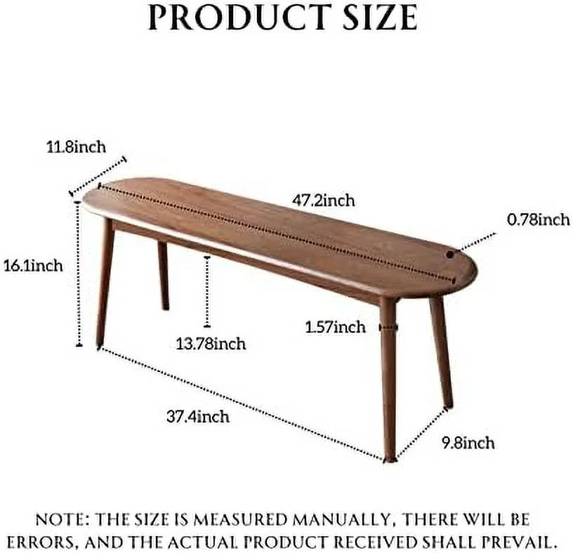 Solid Oak Wood Bench 47.24inch J112344