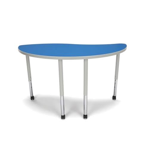 Red Height Adjustable Desk with Casters R2174