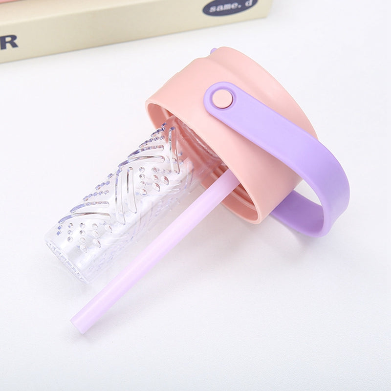 Purple 500Ml Vacuum Insulated Bottle With Straw Q946
