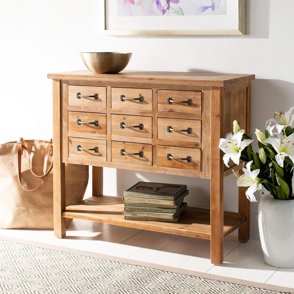 Natural Oak 9 Drawer Chest N583