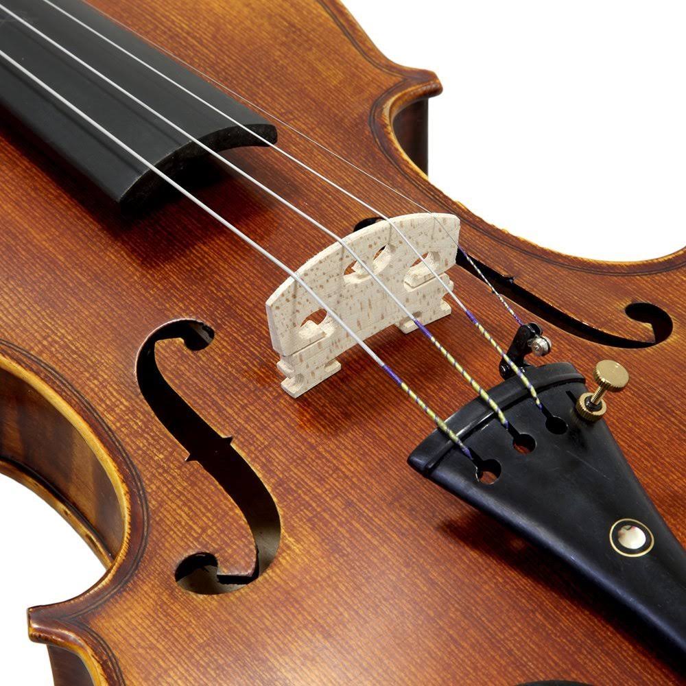 Beige Hand Carved Ebony Fitted Violin Outfit G796389