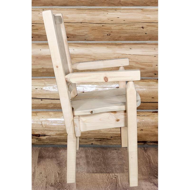 Laser Engraved Bear Design Captain's Chair U571