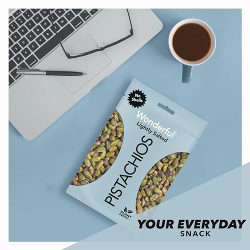 Roasted and Lightly Salted Pistachio No Shells, 12 Ounce Resealable Bag E835950