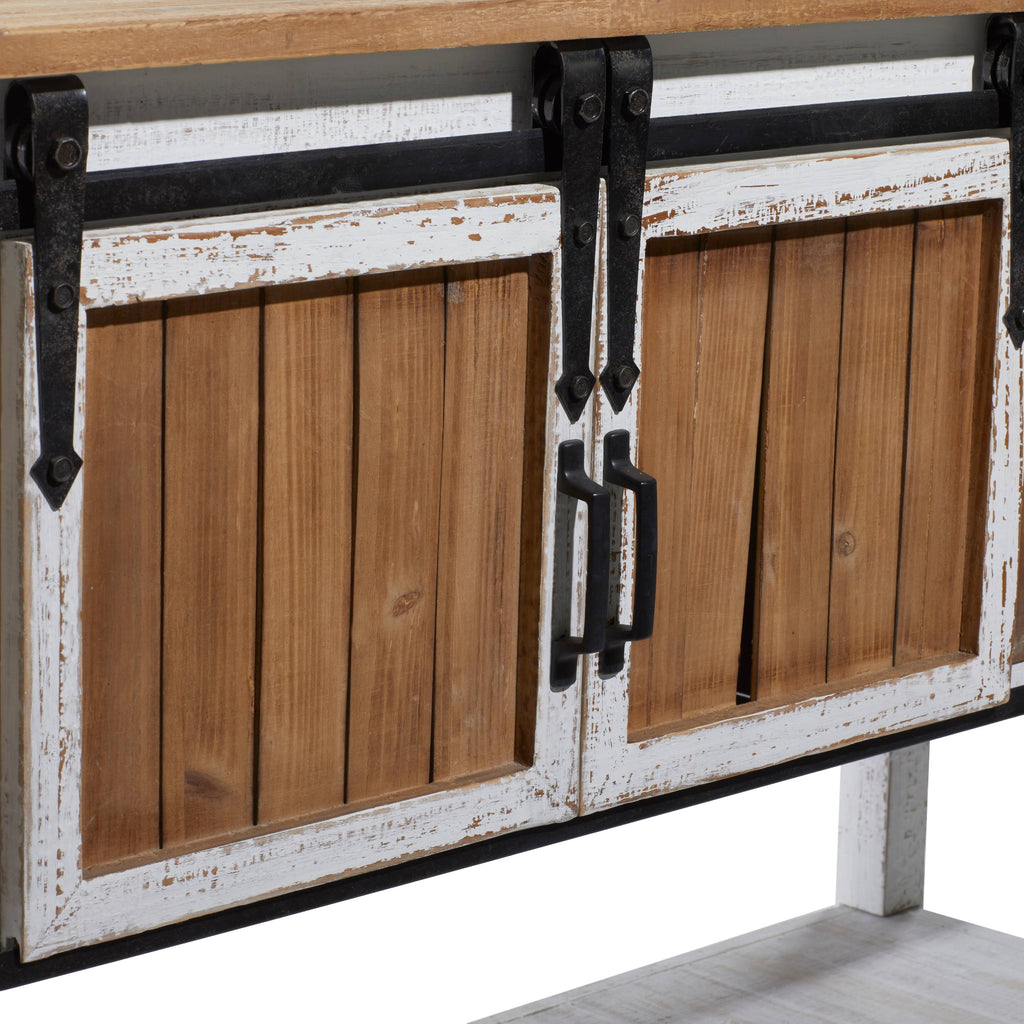 Wood and Metal Console Cabinet F8018