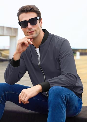 Men's Bomber Jacket Lightweight Full Zip Windbreaker G209