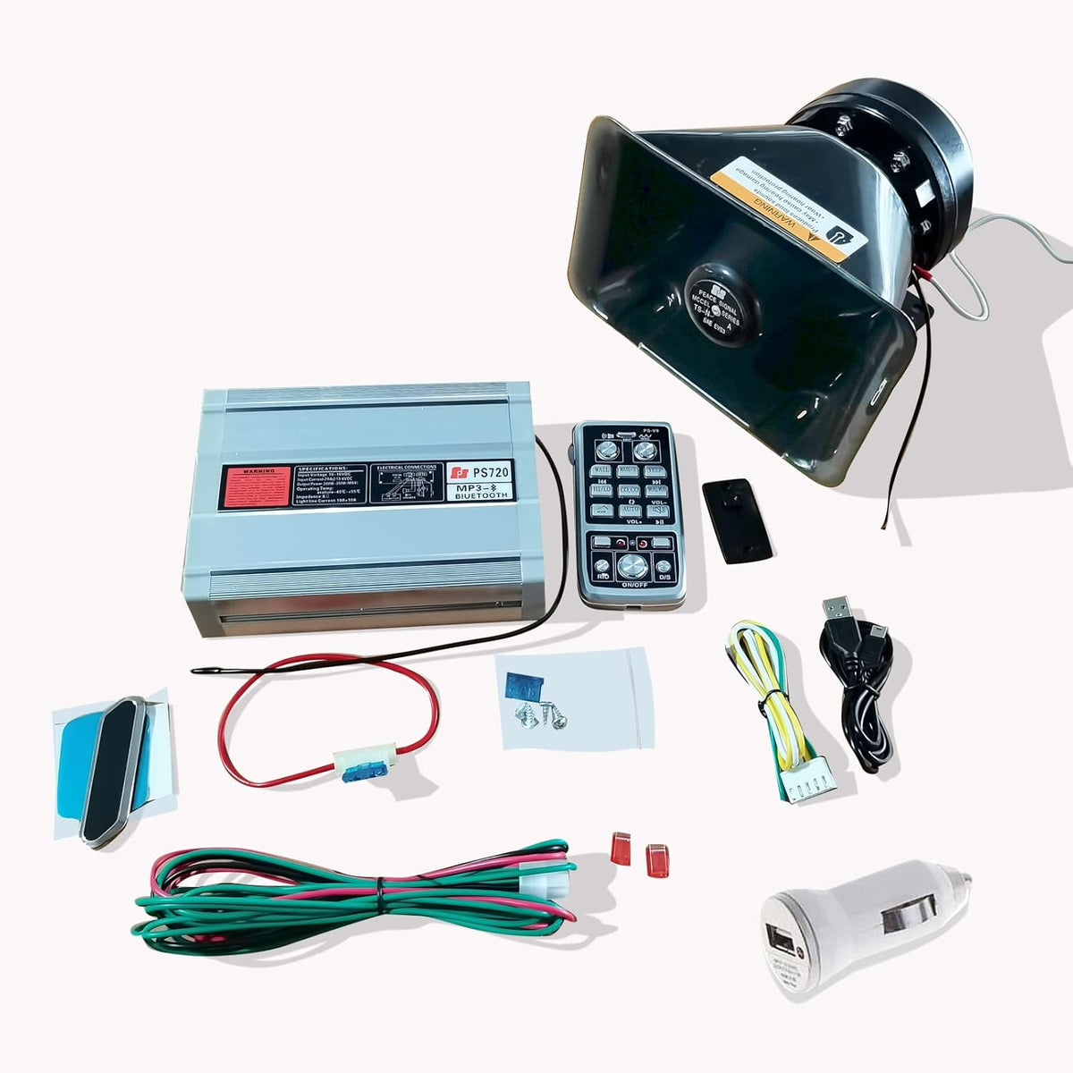 200W 9 Tones Car Siren Speaker X565603
