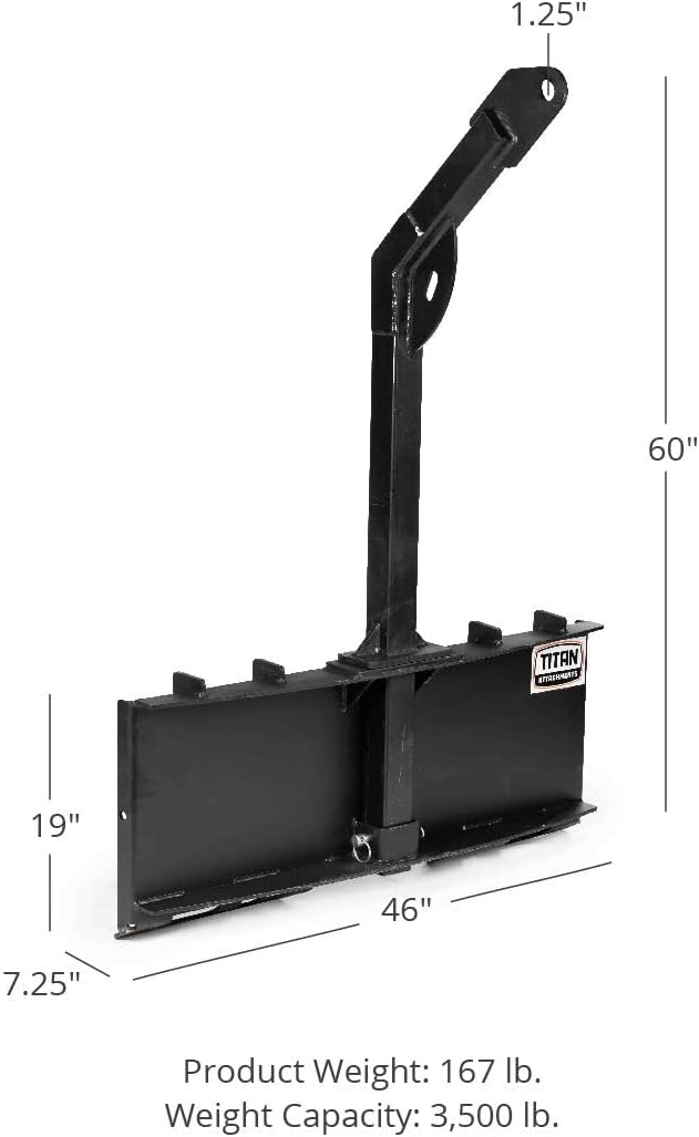 5 FT Tree Boom Attachment, Rated 3,500 LB, Skid Steer Quick Tach W184