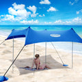 Blue 7X7 FT Pop Up Beach Tent with Carrying Bag J9646