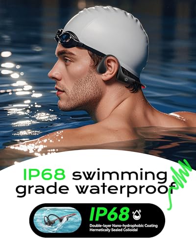 Open Ear Sport Headphones, Wireless Bone Conduction Earphones, Built-in 32GB MP3,with Mic, IP68, Sweat & Water Resistant, Up to 8 Hours Battery, Bluetooth 5.3, for Running, Workouts, Swimming U332721