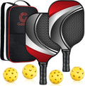 Set of 2 Graphite Pickleball Paddles with Carry Bag Y8461