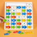 Magnetic Fishing Game for Kids 39 Pcs Wooden with 2 Magnetic Rods B756602