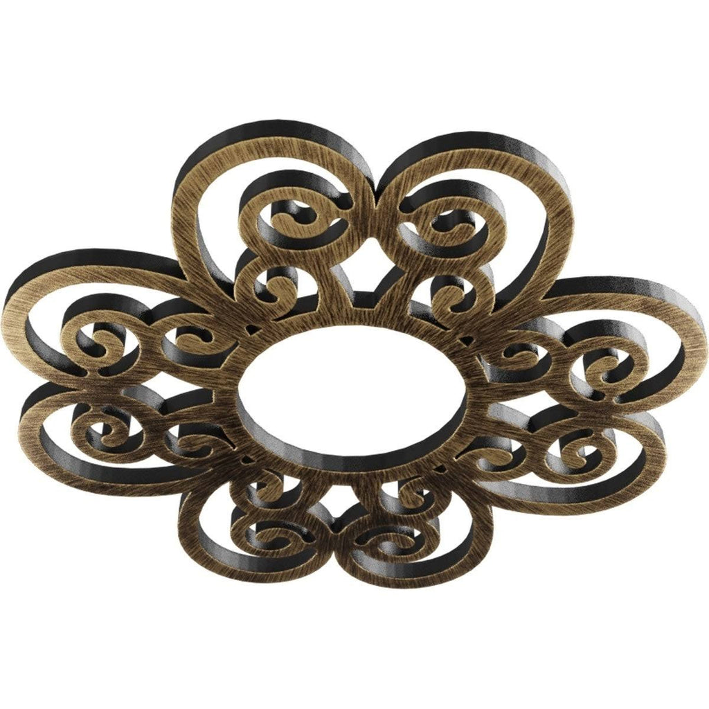 40x22OD x 13 5/8x22ID x 1x22P PVC Pierced Ceiling Medallion, Antiqued Coppe B88742