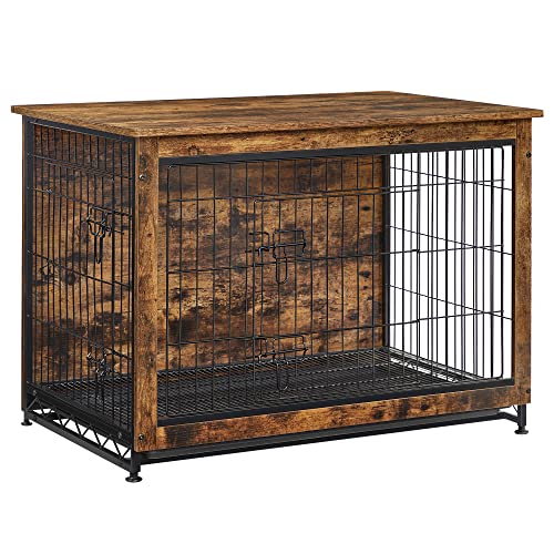 38.6" Heavy-Duty Dog Crate Furniture with Removable Tray I440973