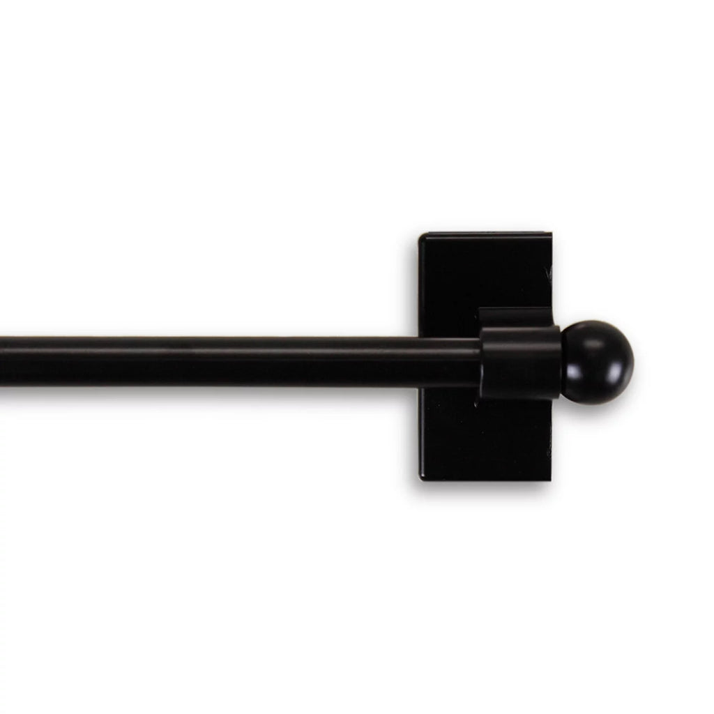 Black Adjustable Magnetic Curtain Rod S547194