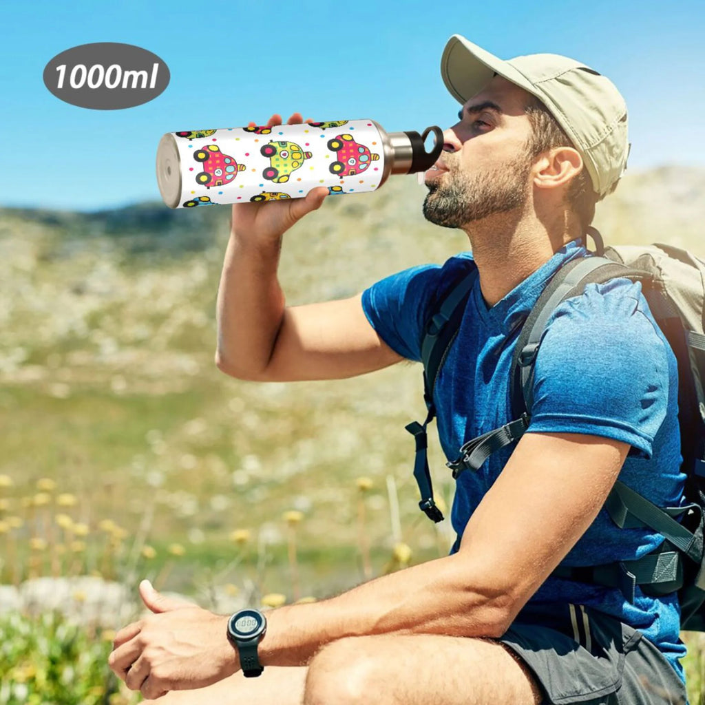 Stainless Steel Insulated Thermos Vacuum Flask Water Bottle with Straw Lid P771083