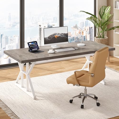78.7 Inch Black Wooden Executive Desk X879