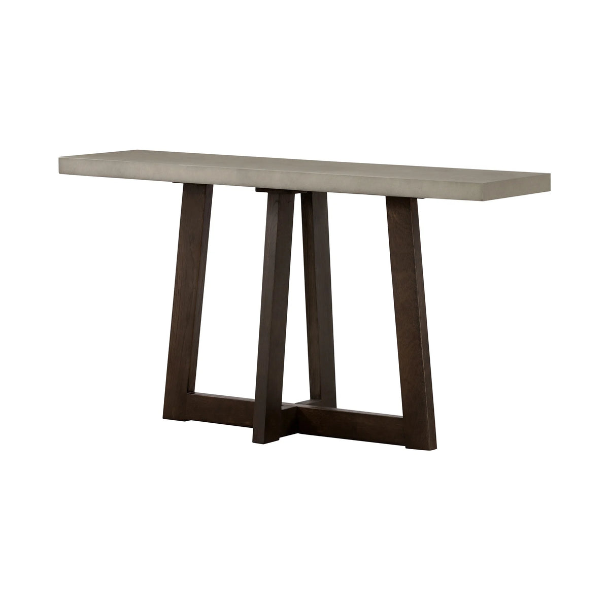 Gray Concrete and Dark Gray Oak Rectangle Console Table F294