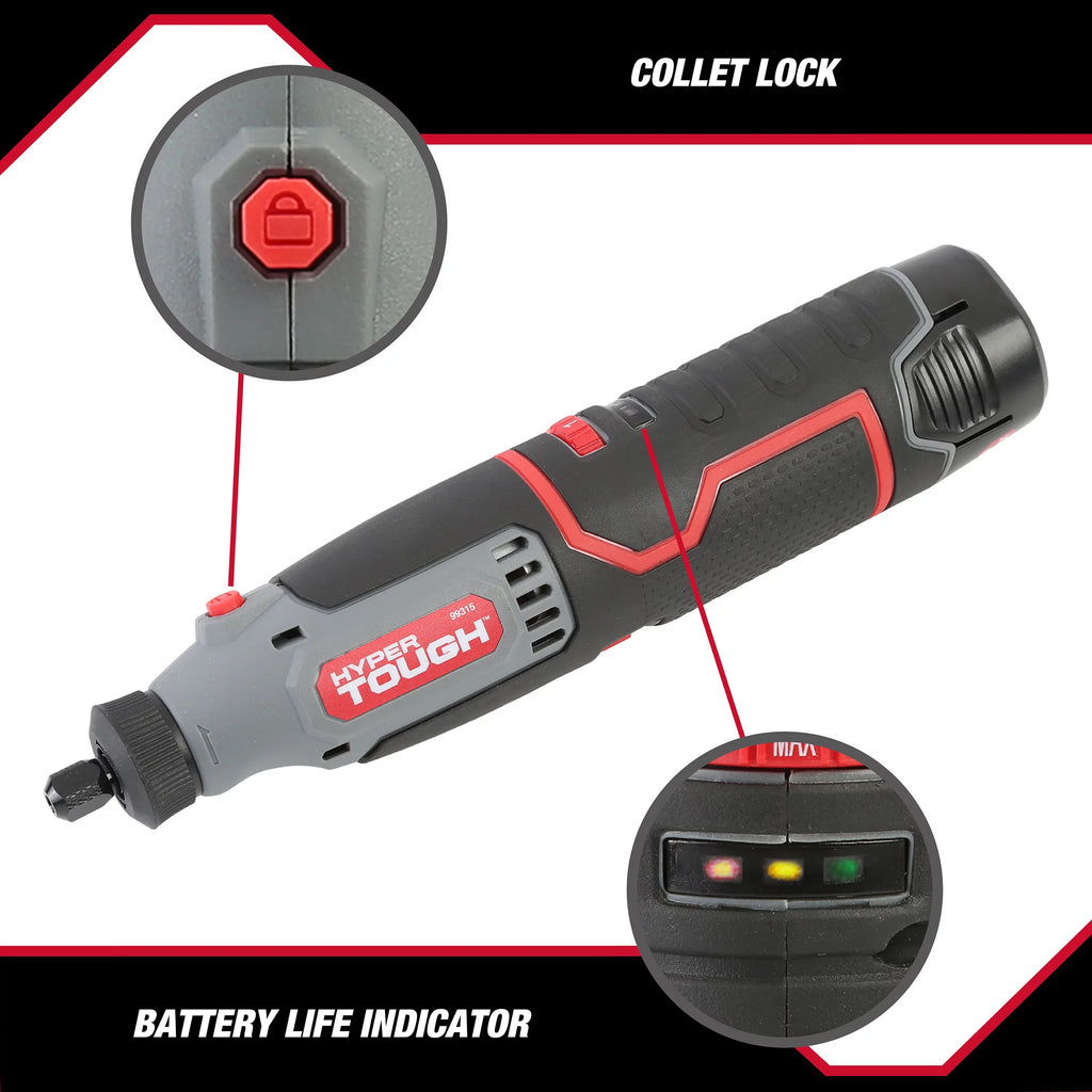 12V Max Lithium-Ion Cordless Rotary Tool with 1.5Ah Battery and Charger D515