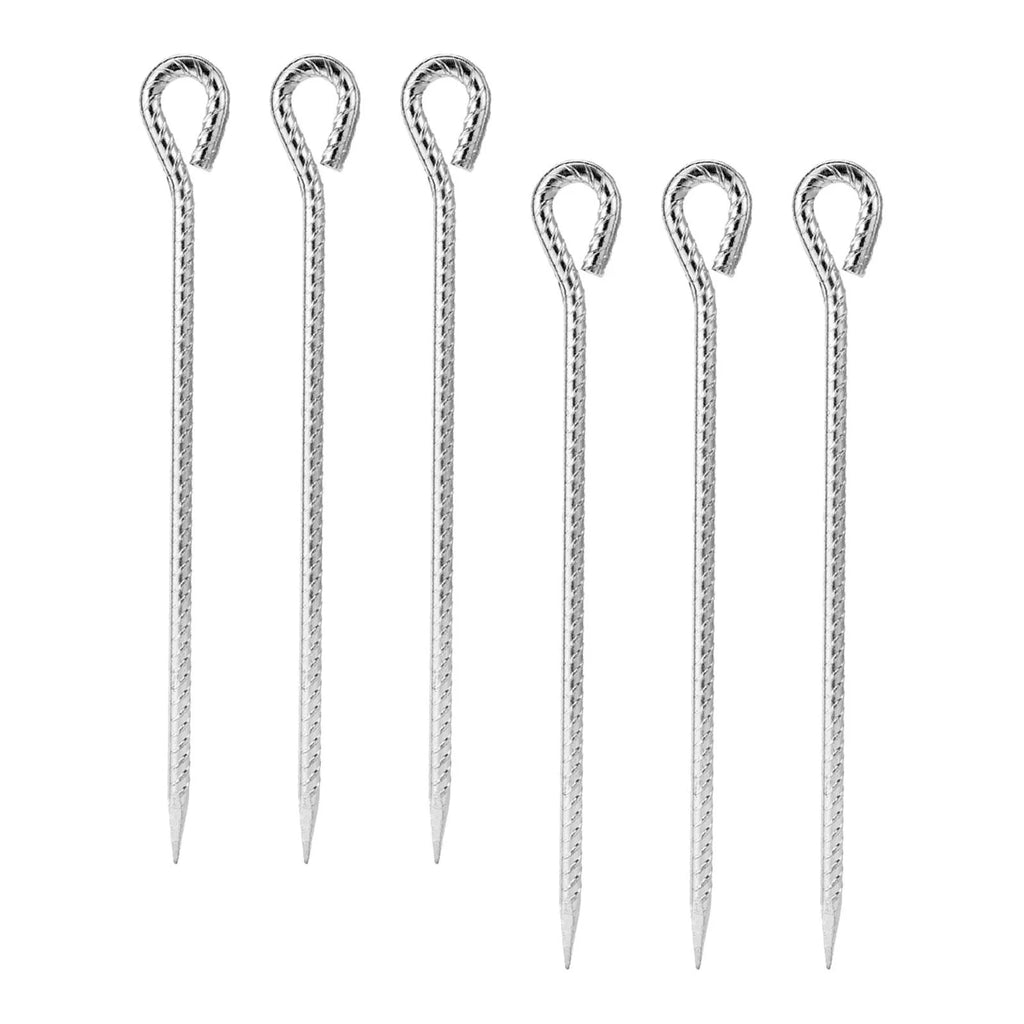 6 Pieces Tent Stakes Pegs with Hook 35CM H929674