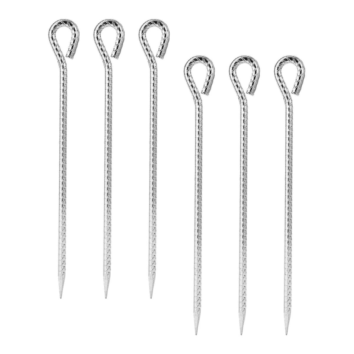 6 Pieces Tent Stakes Pegs with Hook 35CM H929674