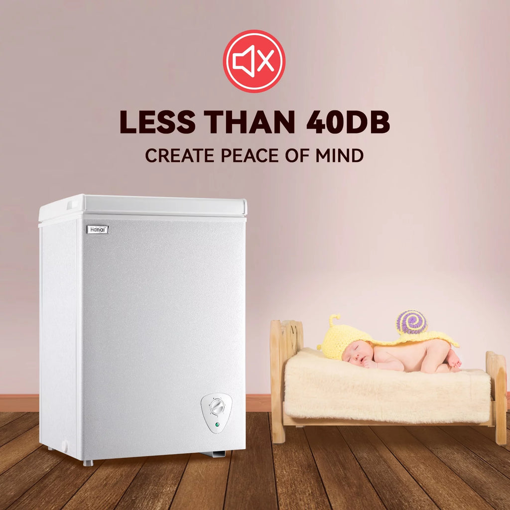 Small Chest Freezer with Storage Basket R41103