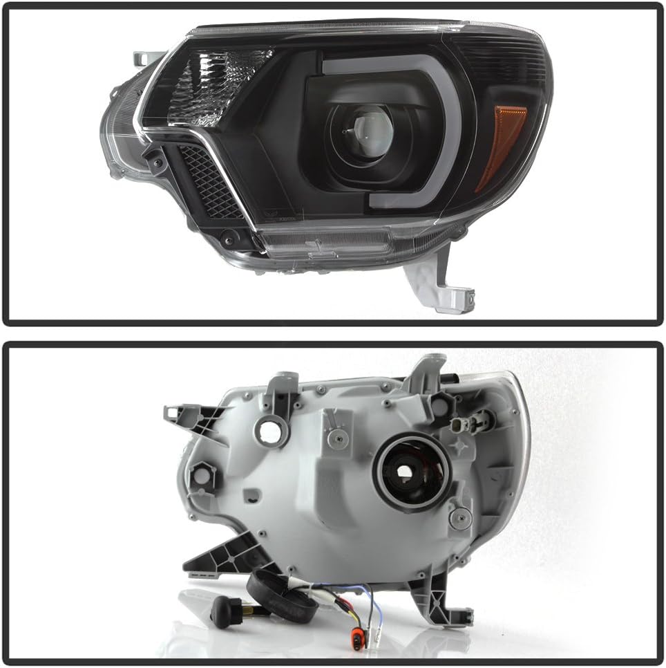 For 2012-2015 Toyota Tacoma Black LED Projector Headlights Left+Right X418
