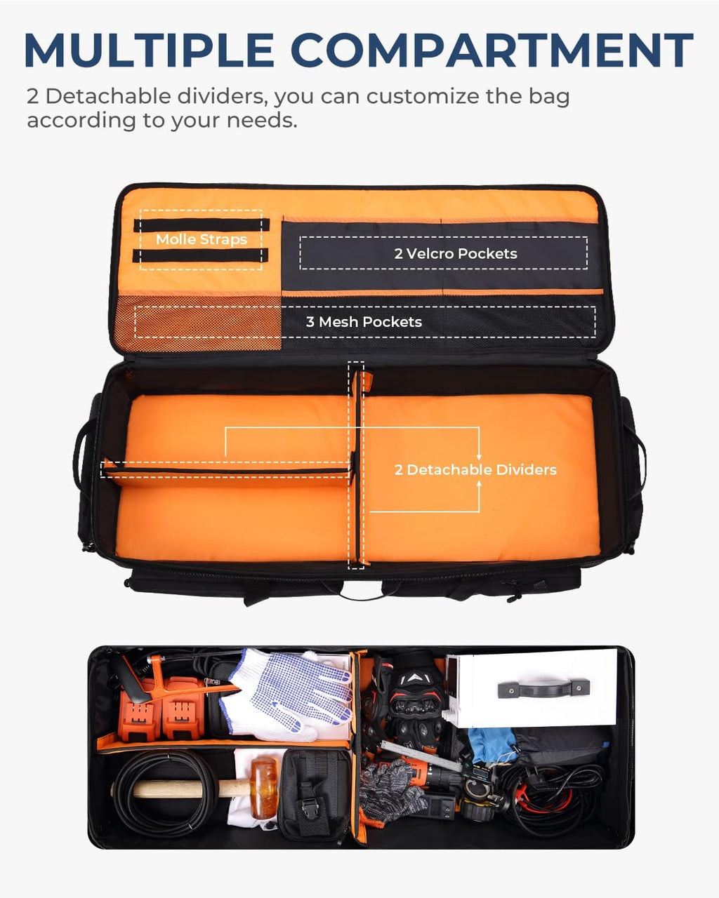 Under Seat Storage Bag with Detachable Dividers L522