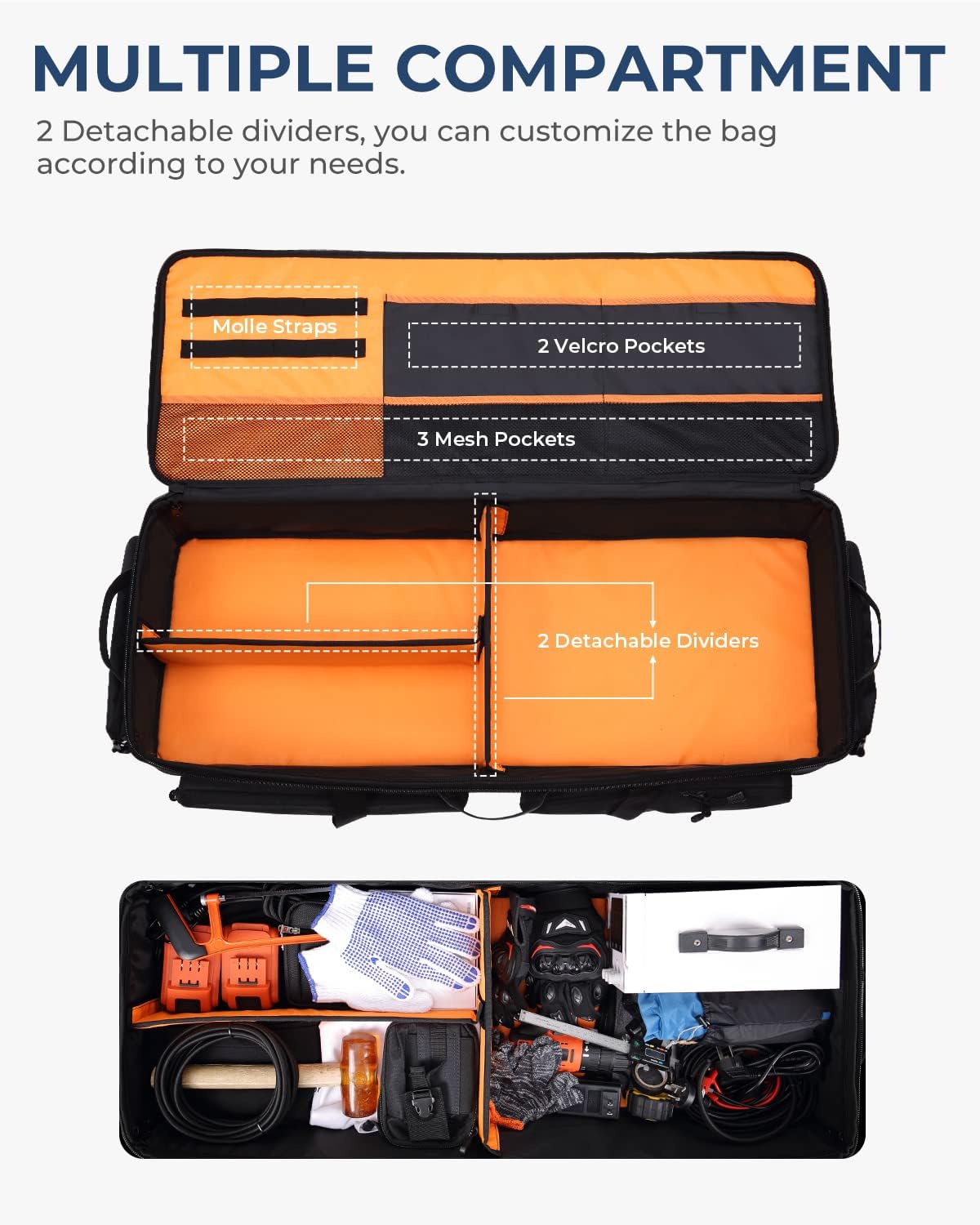 Under Seat Storage Bag with Detachable Dividers L522