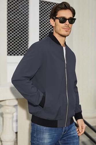 Men's Bomber Jacket Lightweight Full Zip Windbreaker G209