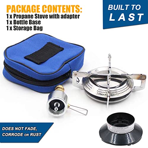Propane Stove Portable Camping Gas Stove 10,000 BTU Single Adjustable Burner with Carrying Case H1102