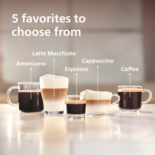 Black Fully Automatic Espresso Machine with LatteGo Milk Frother and Ceramic Grinder R204