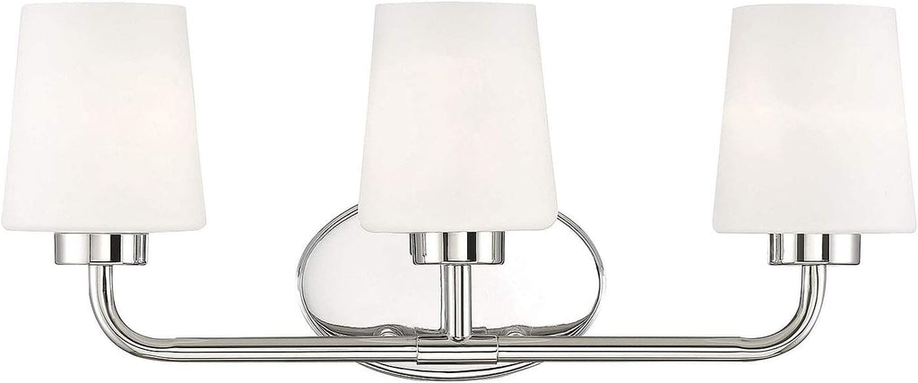 Polished Nickel 3-Light Bathroom Vanity Light S514145
