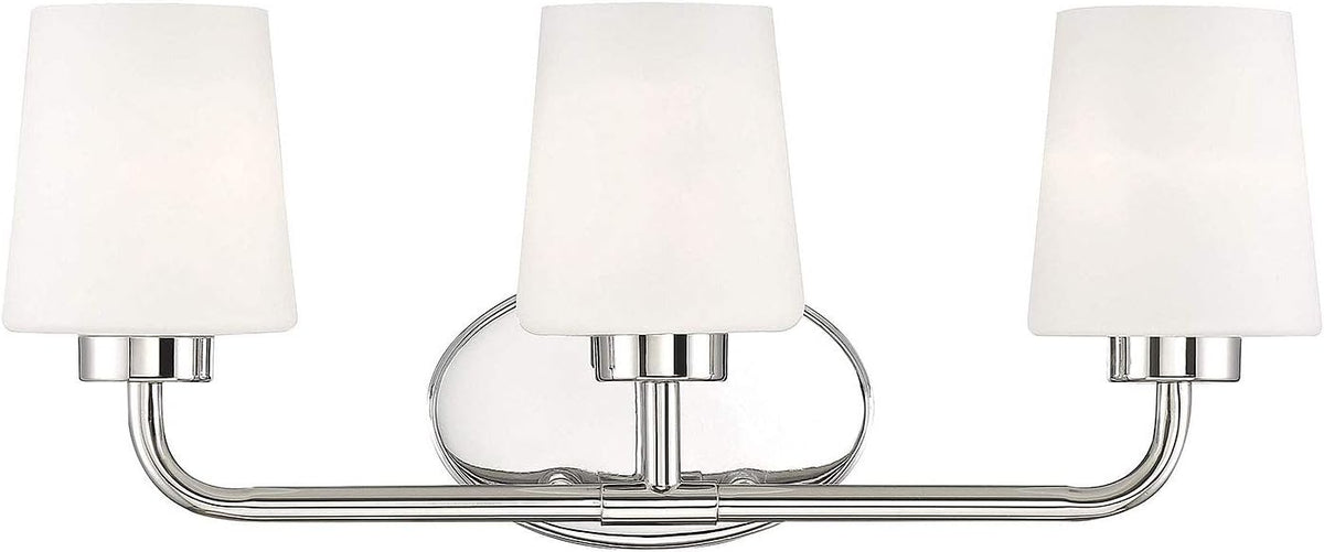 Polished Nickel 3-Light Bathroom Vanity Light S514145