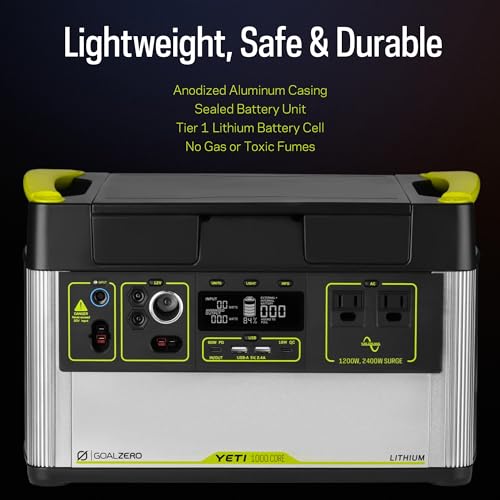 Portable Power Station, 1,000 W, Solar-Powered Generator C87934